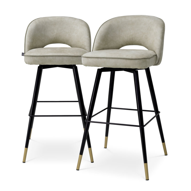 Cliff Upholstered Stool with Metal Frame, Bar Stool (30.91" Seat Height)