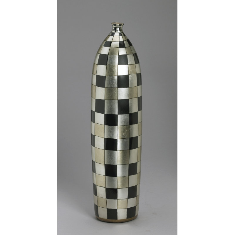 Vase à carreaux Agape, H 23 po x l 5 po x P 5 po
