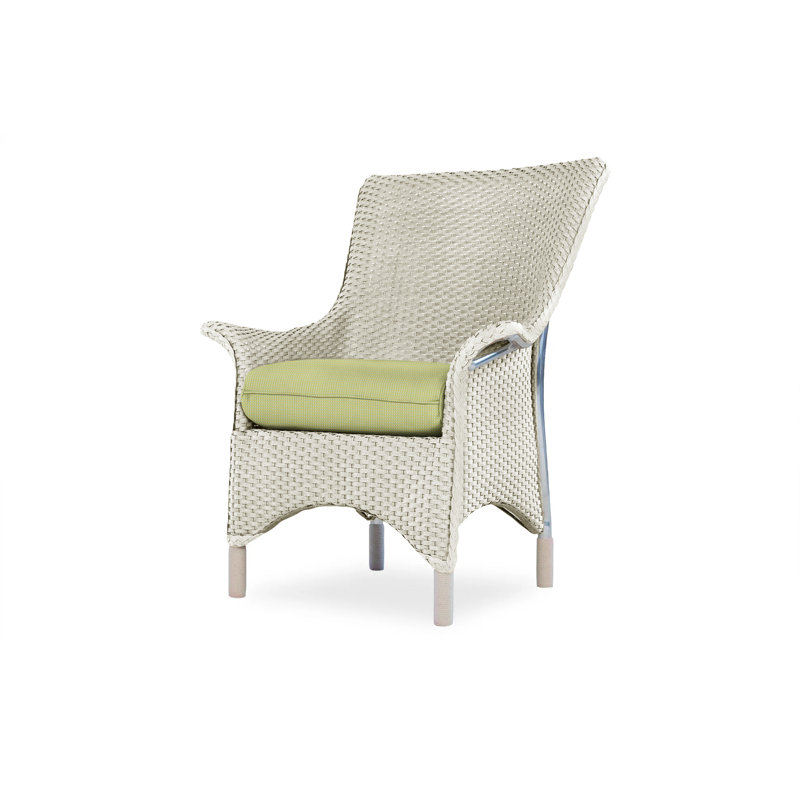 Mandalay Outdoor Dining Armchair, Linen, Flagship Lapis Sunbrella®