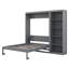 Grand lit escamotable, cadre de lit plateforme pliable et peu encombrant avec tablettes de rangement à 5 couches pour la pièce-1672153776-1672153781