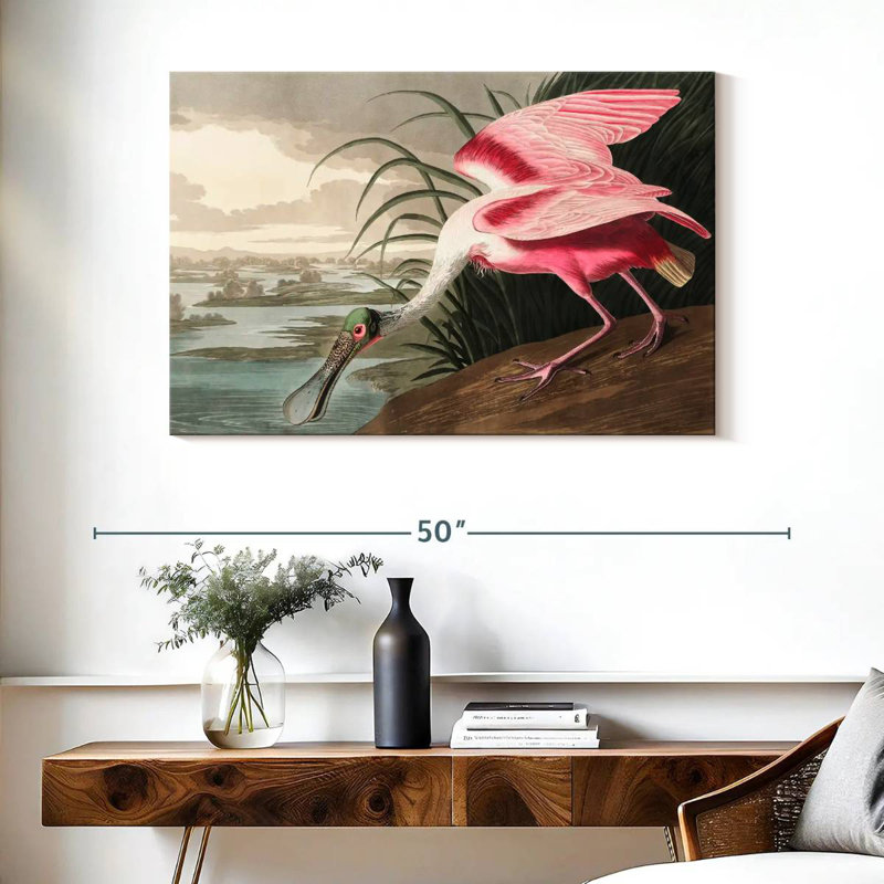 Brampt Roseate Spoonbill, 26" H x 39" W