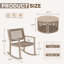 Ensemble de conversation de patio en bois d'acacia pour 2 personnes Dayon