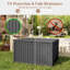 Boîte de rangement verrouillable en résine résistante à l'eau 55,56 "l 180 gallons (noir)-98429596-126754862