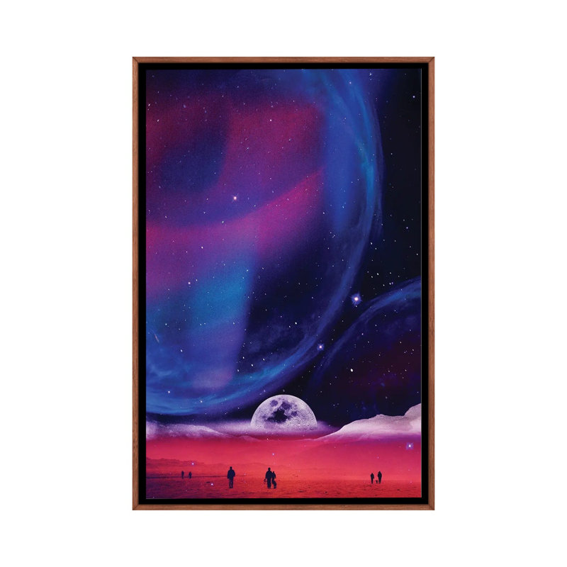 Lunar Walk by David Stribbling - Print on Canvas, Brown Framed, 66.04 cm H x 45.72 cm W