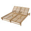 Chaise longue double en bois d'acacia Lioressa Modern avec dossiers réglables et coussins hydrofuges-129161570