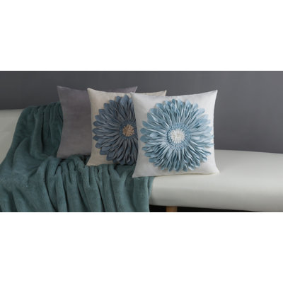 Housse de coussin Applique de tournesol décoratif, housse de coussin décoratif floral, 2 pièces, 18 po