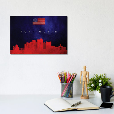 Fort Worth Texas Skyline by Adrian Baldovino - Wrapped Canvas Print