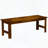 Backless Pine Wood Outdoor Bench (Carbonized)-1964058714