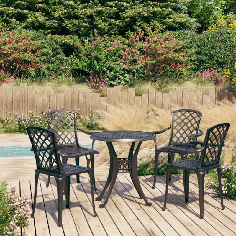 Ensemble de salle à manger Menyauthe, Noir