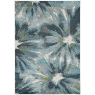Tapis sarcelle / brun Lesterny