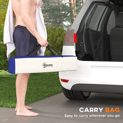Tente de douche portable Outsunny, abri d'intimité, vestiaire de camping avec sac de douche solaire, plancher et sac de transport