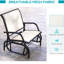 Fauteuil coulissant blanc crème avec cadre en métal et coussin en filet respirant pour le jardin, le bord de la piscine, le porche de la cour arrière dans un cadre robuste