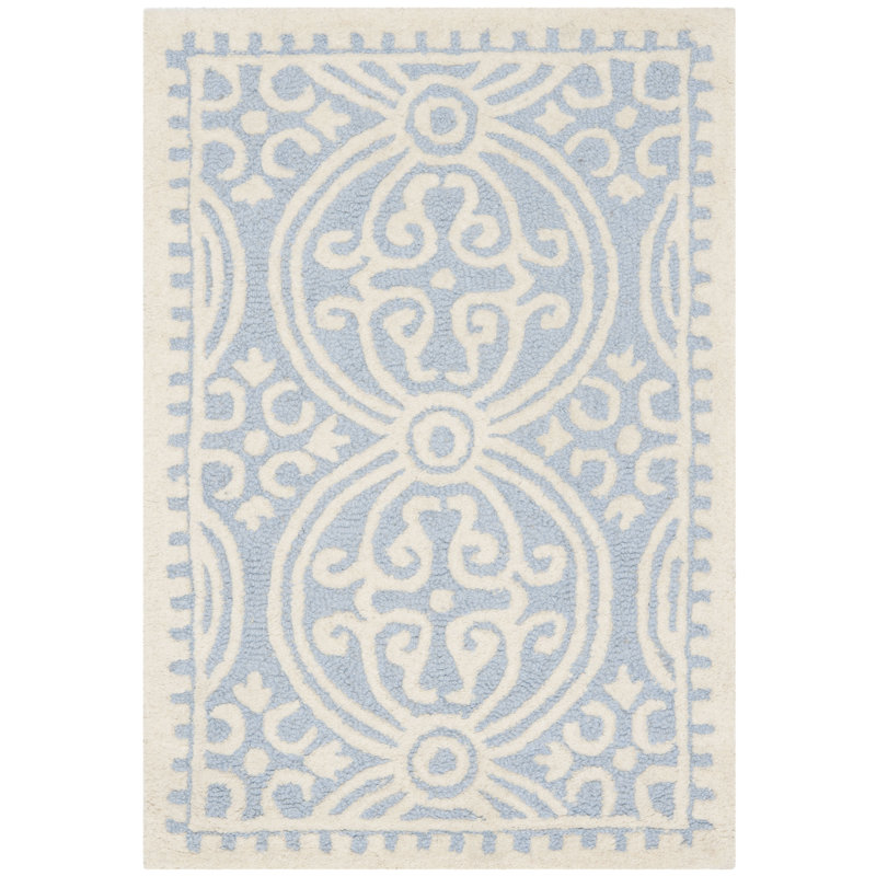 Tapis géométrique en laine touffeté à la main Sadik, Rectangle 12 pi x 18 pi