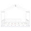 Structure de lit pleine grandeur avec clôture pour les adolescents - Pinewood, blanc, crée un espace confortable pour dormir et jouer-1099231609-1099231608