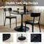 Table de salle à manger ronde, table de salle à manger moderne, table de salle à manger, plateau de table en panneau de fibres à densité moyenne et base mate peinte par pulvérisation en fer, table de salle à manger ovale, table basse de style Mid-Century pour le salon de 31,5 pouces, cuisine à domicile, petits espaces