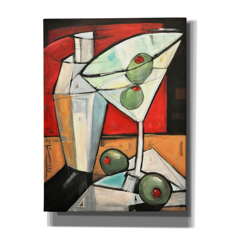 «Red Barrel Studio» «Shaken Not Stirred» par Tim Nyberg, art mural sur toile, H 54 po x l 40 po x P 1,5 po