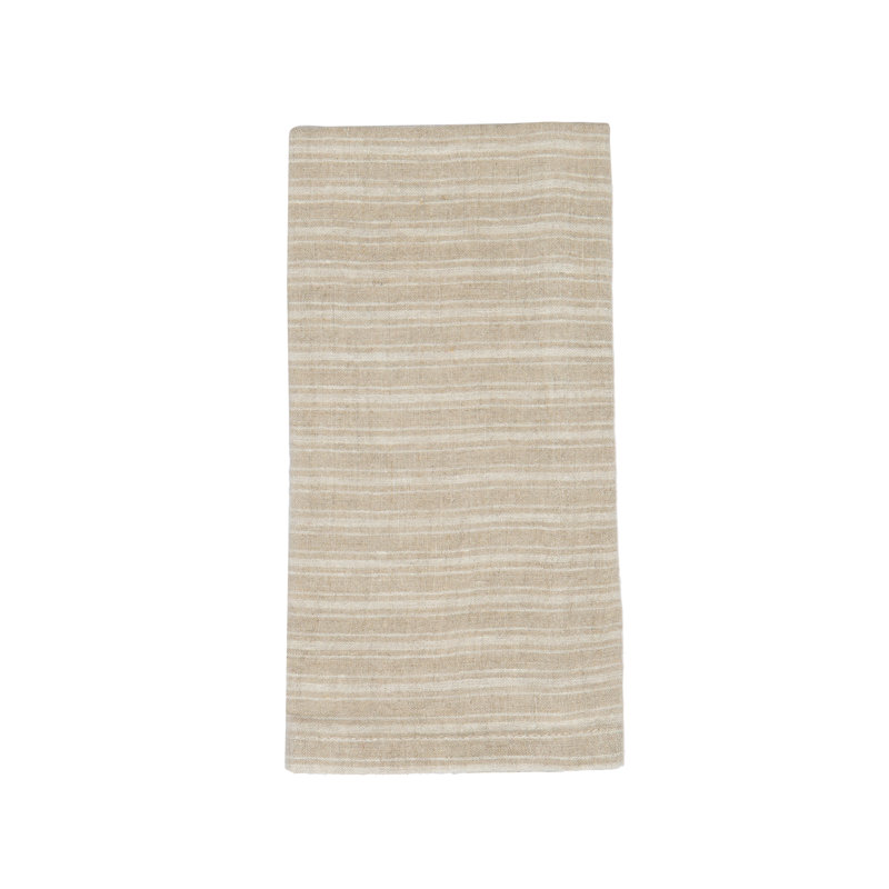Boat Stripe Stripe Tea Towel Kitchen Towel, Natural/White