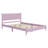 Retro Style Bed with Rectangular Headboard-100010923-100010922