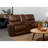 Saddle Brown Upholstered Power Reclining Loveseat
