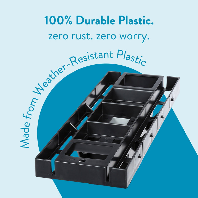 Patriot Plastic, Mailbox Mounting Board, Black