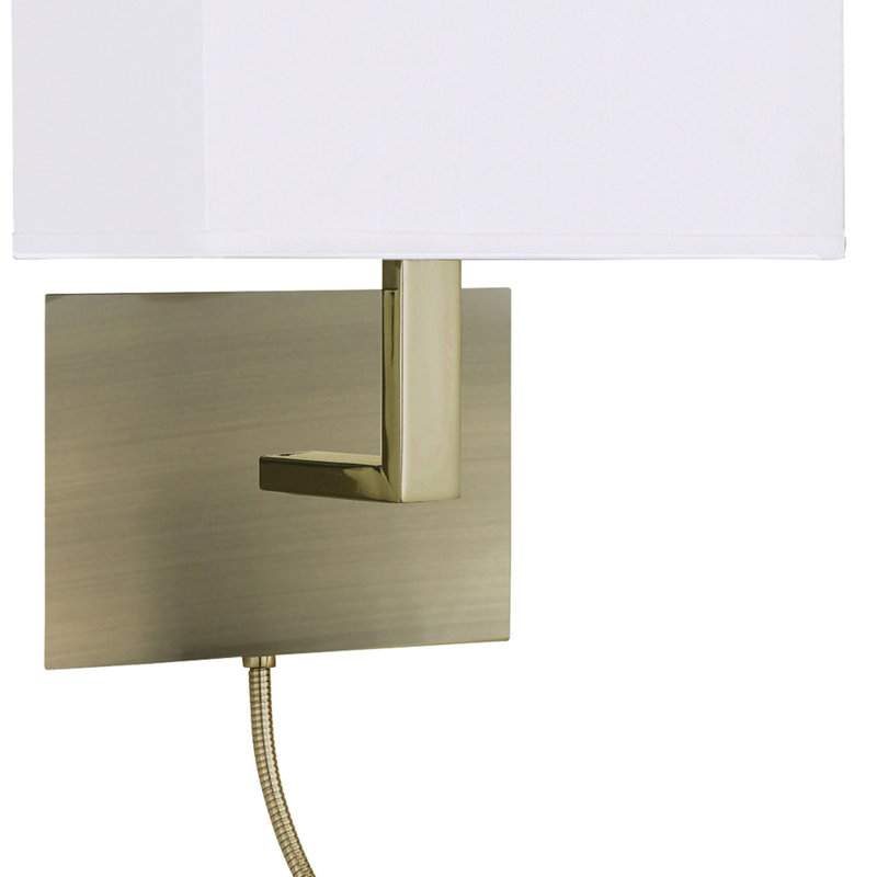 Valleystone Mild Steel LED Armed Sconce, Antique Brass