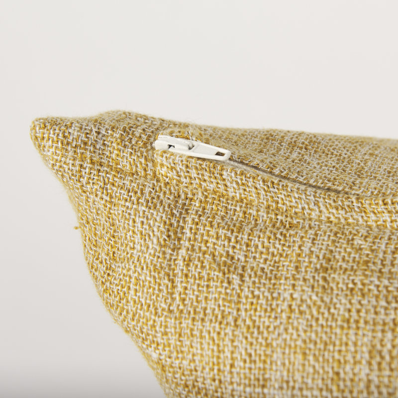  Housse de coussin en lin, Moutarde