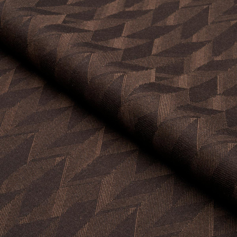 Schumacher x Patterson Flynn Ezra Wool Fabric, Chocolate