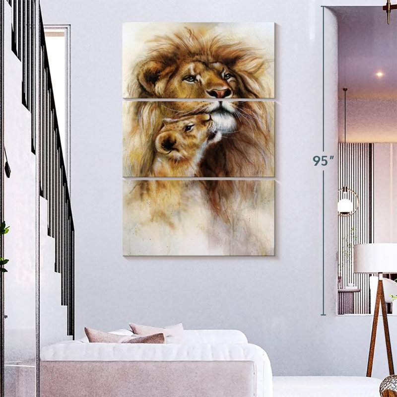 Brampt Lions, 74" H x 48" W