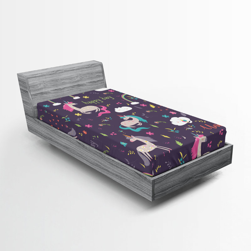 Multicolore Ambesonne, Twin XL Fitted Sheet