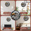 Horloge murale en bois 10 po, mouvement silencieux, à piles (piles AA non incluses), décor artistique, parfait pour les décorations