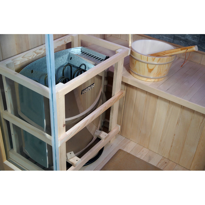 SunRay Saunas 3 - Person Traditional Steam Sauna in Hemlock