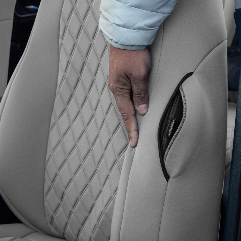 Housses de siège avant en néoprène sur mesure pour les modèles CR-V LX, EX et EX-L 2017-2022, Gris foncé