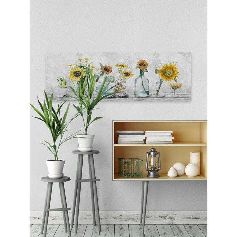 Sunflowers Spot - Peinture sur toile, H 10 po x l 30 po x P 1,5 po