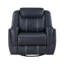 Fauteuil inclinable et pivotant moderne bleu