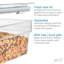Grand bac de rangement pour aliments avec couvercle hermétique iDesign - idéal pour le comptoir de cuisine ou le garde-manger