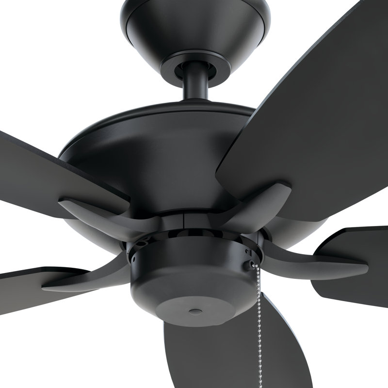 52'' Ceiling Fan, Black with Satin Blade