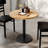 30" Round Solid Wood Commercial Tabletop with 18" Dining Height Base-102232065-102232066-102234108