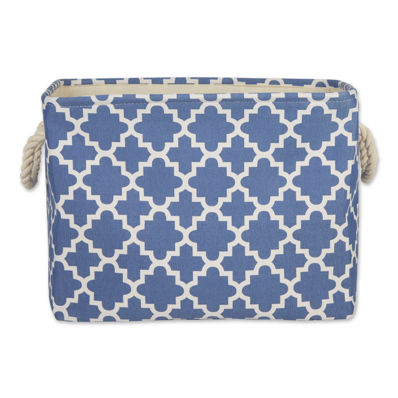 Red Barrel Studio® Fabric Bin, 9" H x 8" W x 14" D, French Blue
