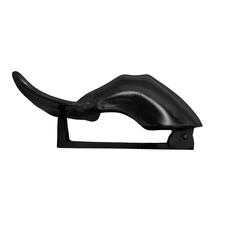 Heurtoir de porte baleine à bosse, Noir mat