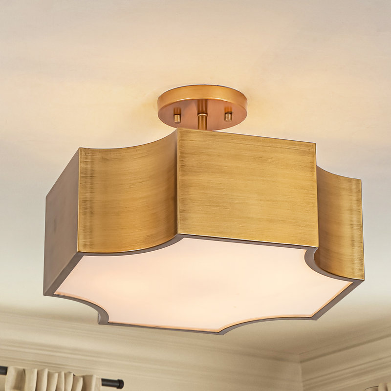 Aubrielle 4 - Light Vintage Distressed Flush Mount Ceiling Light for Bedroom