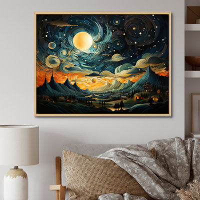 " Orange Blue Sky Celestial Symphony Collage II "