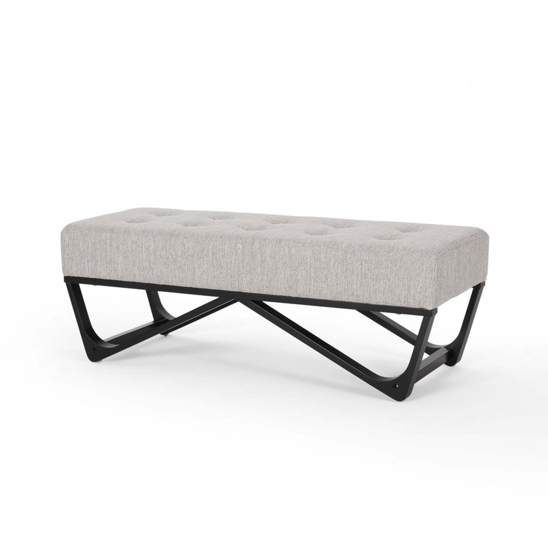 Ottoman Bench, Light Gray