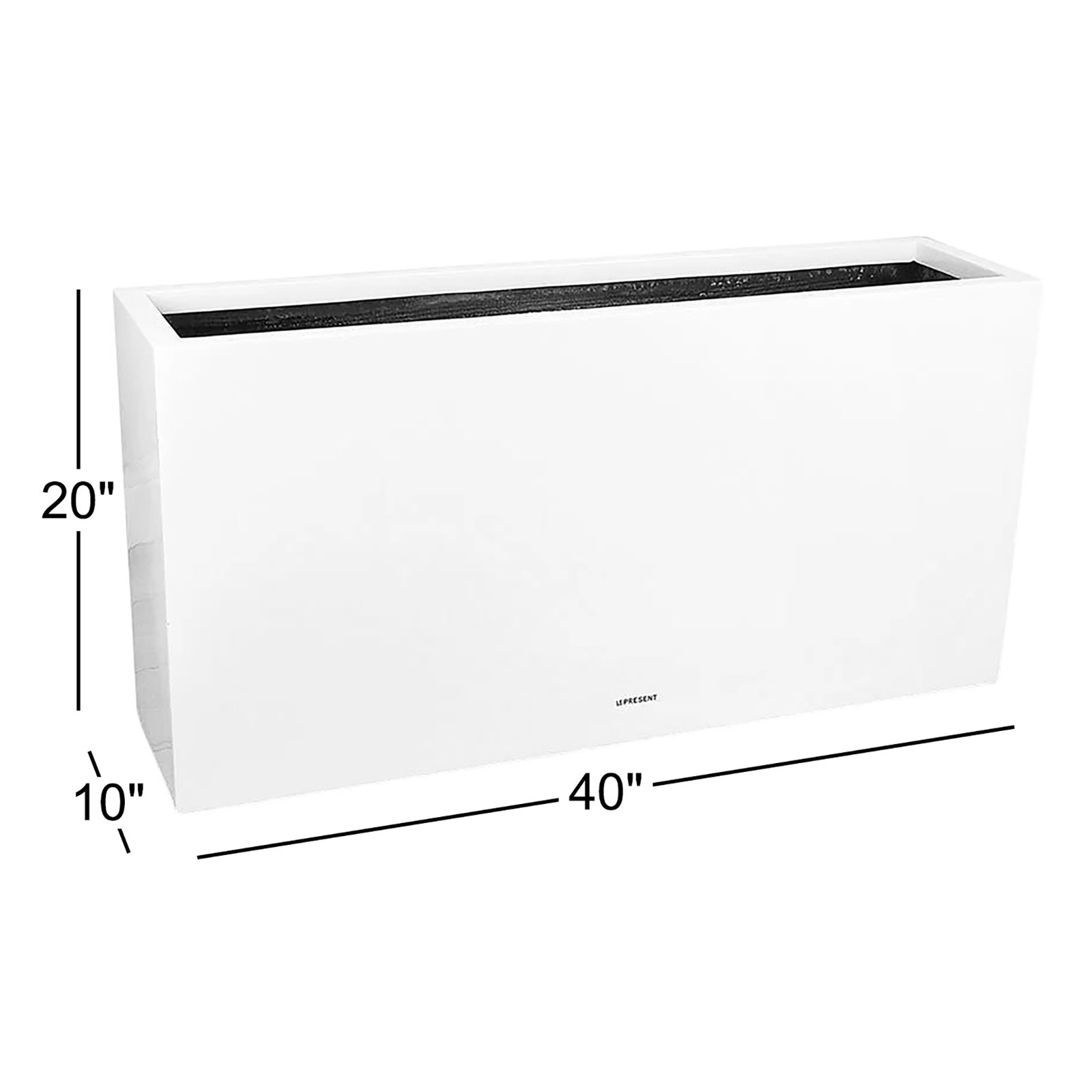 Kalena 40" Planter Box, 20" H x 40" W x 10" D