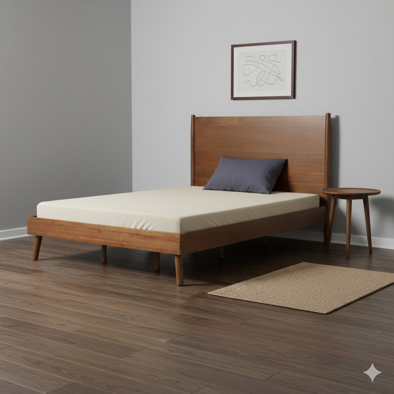 Cohron Solid Wood Platform Bed In California King Size.