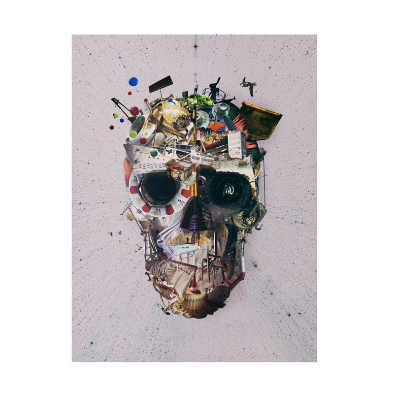 «Ali Gulec Istanbul Skull 2», art sur toile, H 14 po x l 19 po