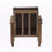 Posen Faux Leather Upholstered Armchair in Dark Brown Finish, 35.1" H X 28.04" W X 32.76" D
