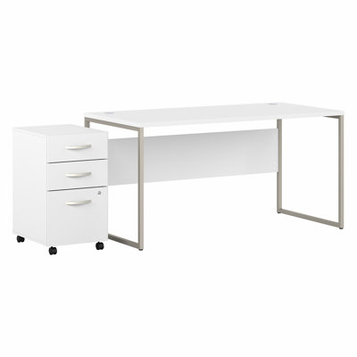 Desk And 3 Drawer Mobile Pedestal