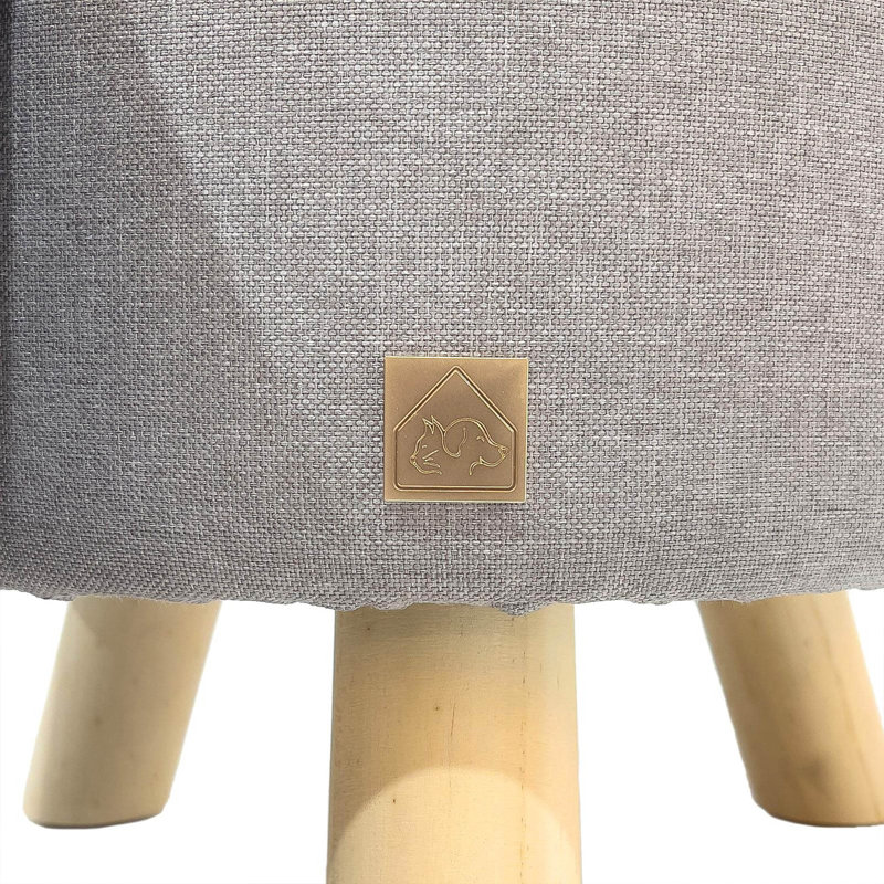 Wallie Pet Stool, Tan, Gray