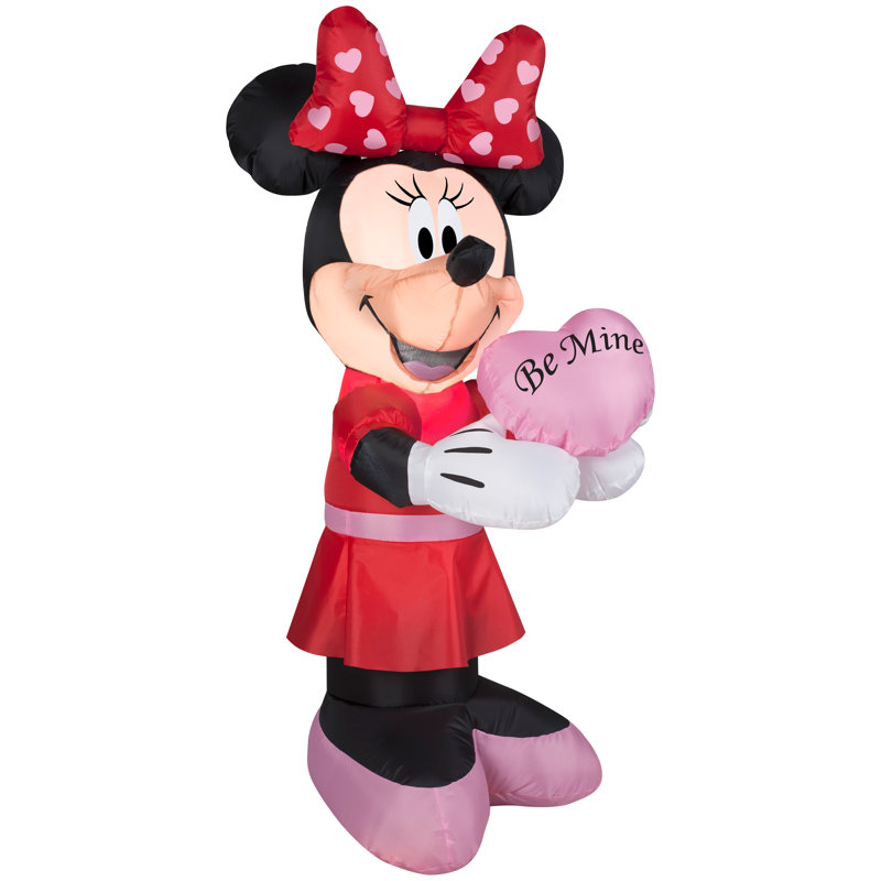 Cœur gonflable Minnie tenant