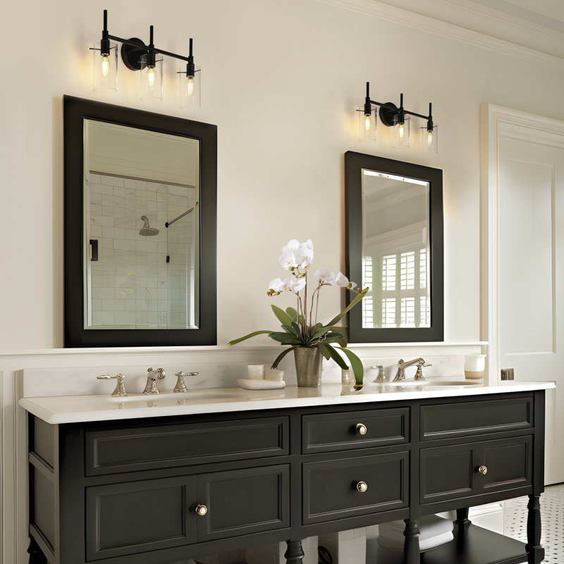 Froney 3-Light Black Dimmable Vanity Light